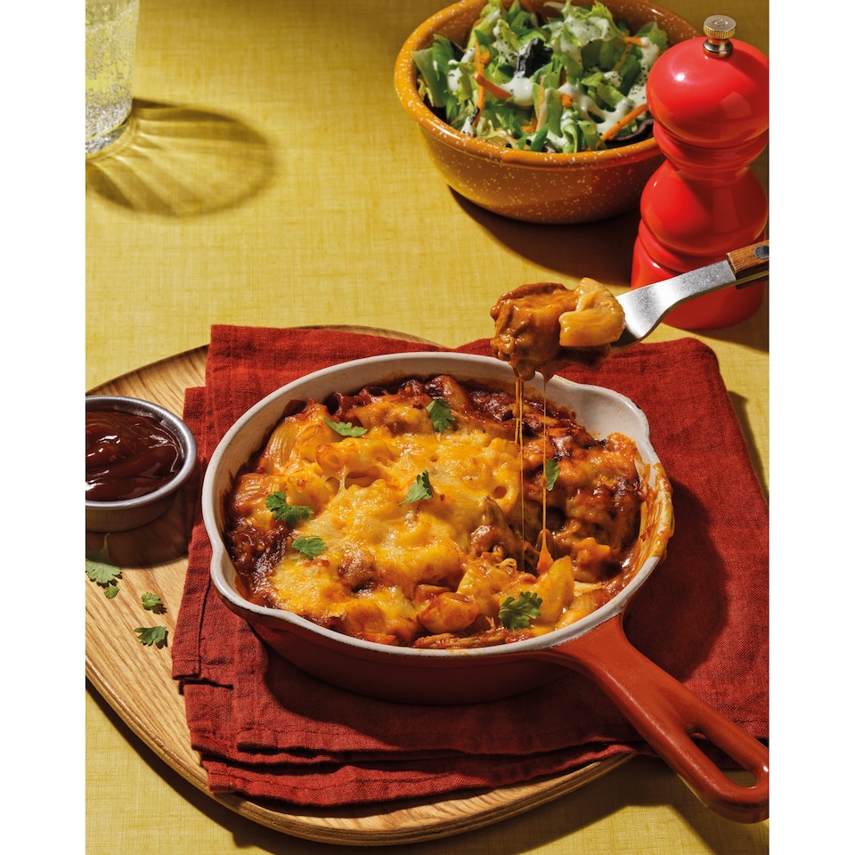 image 1 of Tesco BBQ Pulled Pork Mac & Cheese 400g