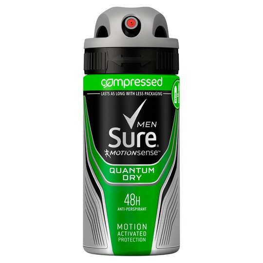 Sure Men Quantum Antiperspirant Deodorant Compressed 75Ml Tesco Groceries