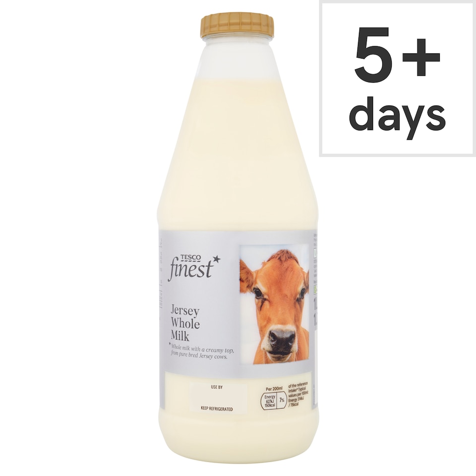 Tesco Finest Jersey Whole Milk 1L