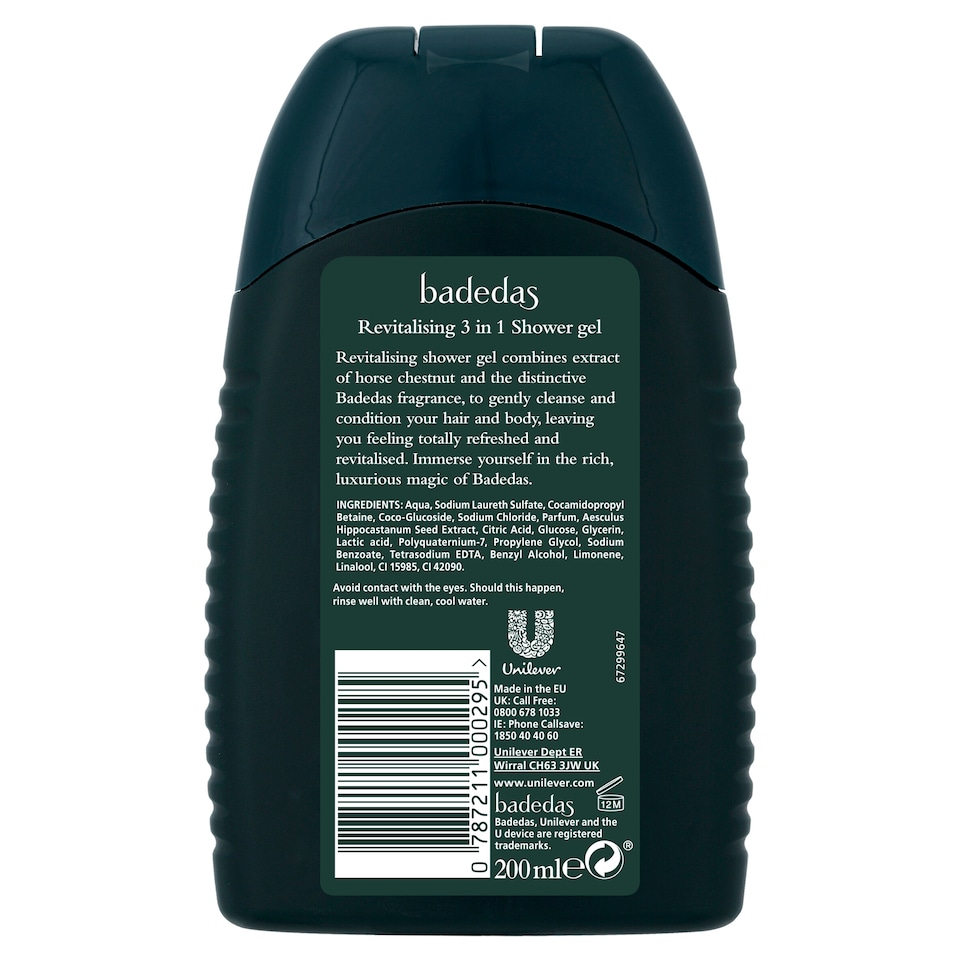 image 1 of Badedas Revitalising Shower Gel , Shampoo & Conditioner 200Ml