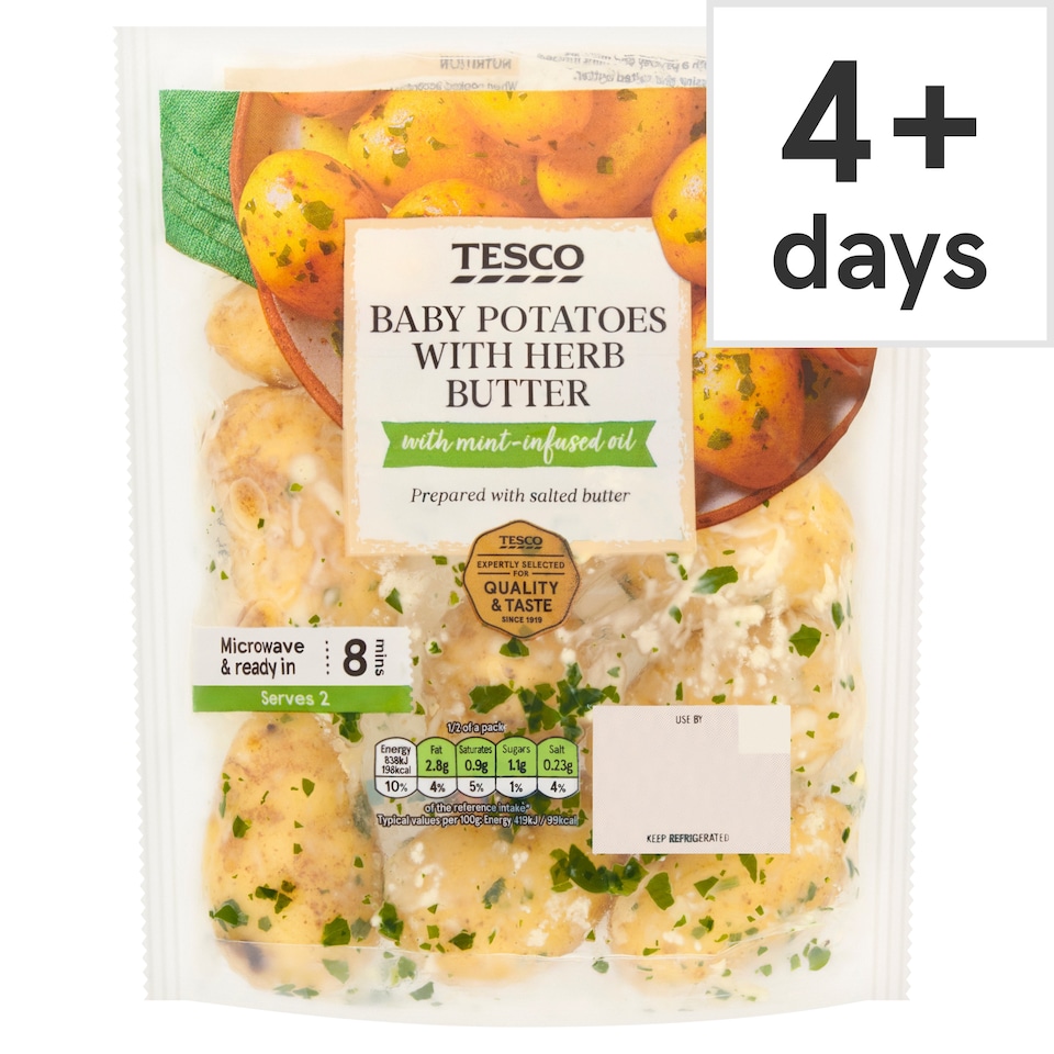 Tesco Baby Potatoes With Herb Butter 400g
