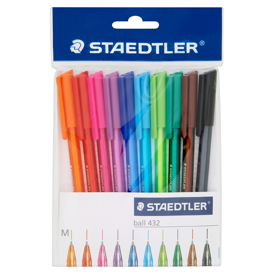 Staedtler Rainbow Ball Pens 10 Pack