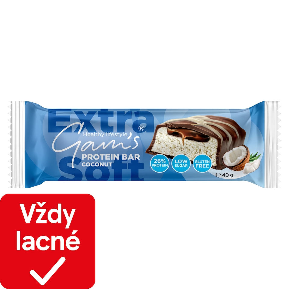 obrázok 1 z Gam's Protein ExtraSoft Bar Coconut 40 g
