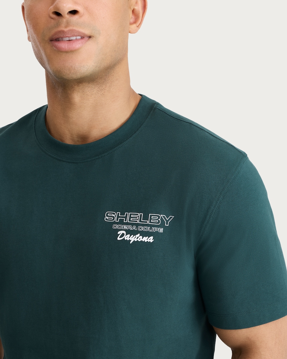 image 1 of Shelby Pure Cotton Daytona Short Sleeved T-Shirt in Green