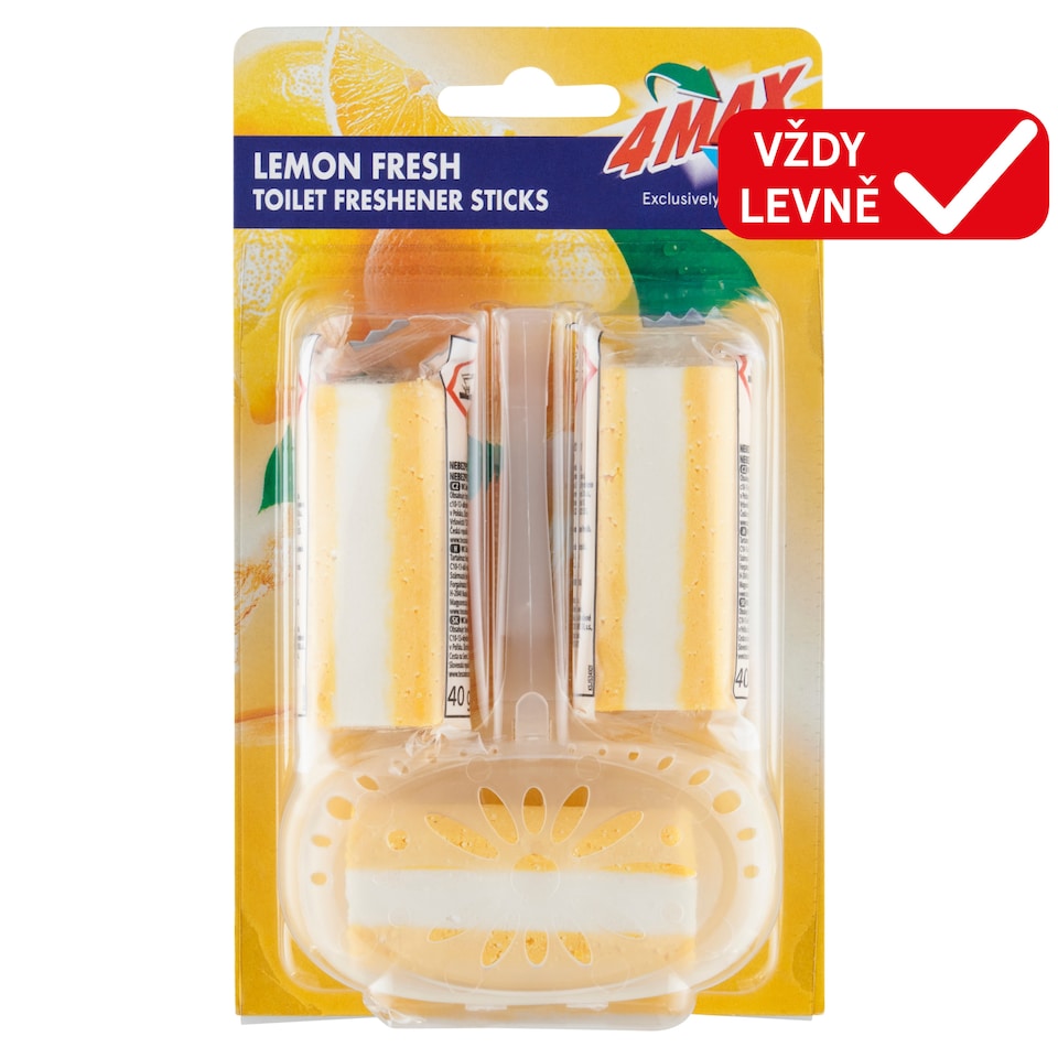 4MAX Lemon Fresh Toilet Block 3 x 40g (120g)