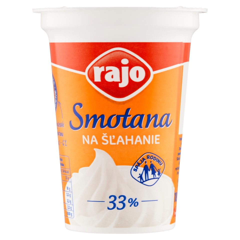 obrázok 1 z Rajo Smotana na šľahanie 33% 180 ml