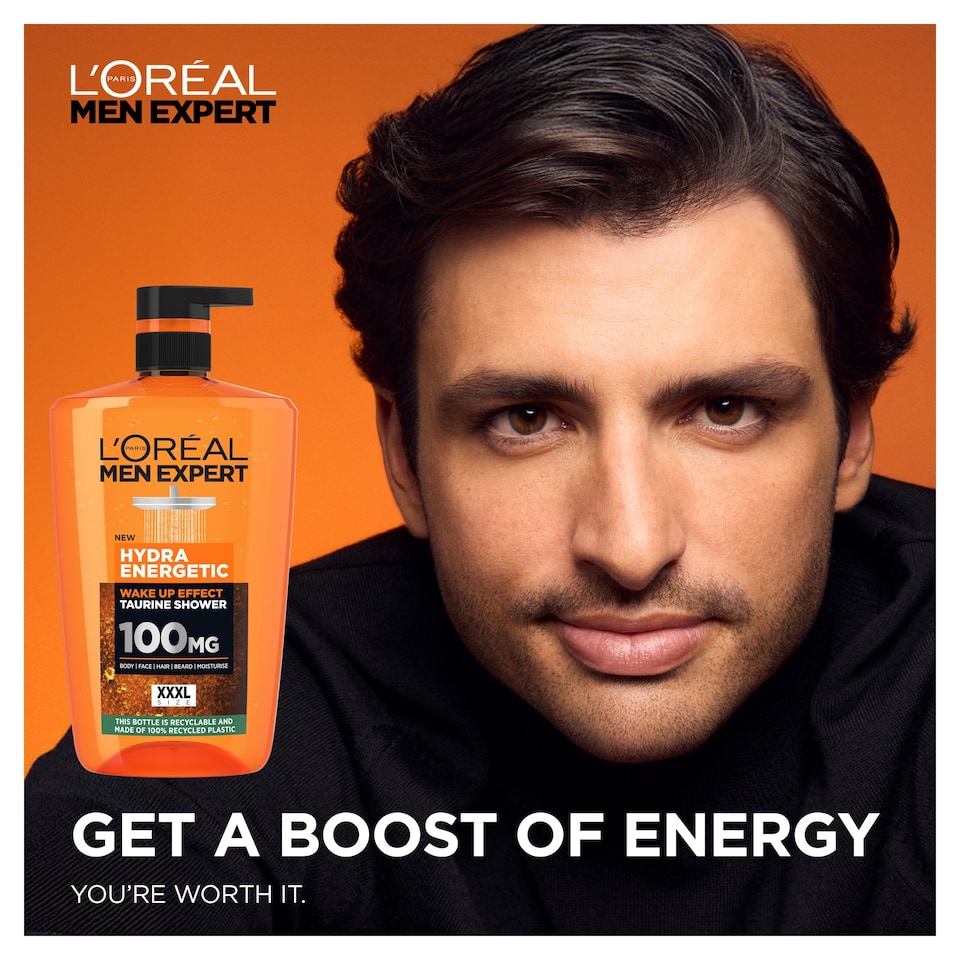 image 1 of L'Oreal Men Expert Hydra Energetic Shower Gel 1 Litre