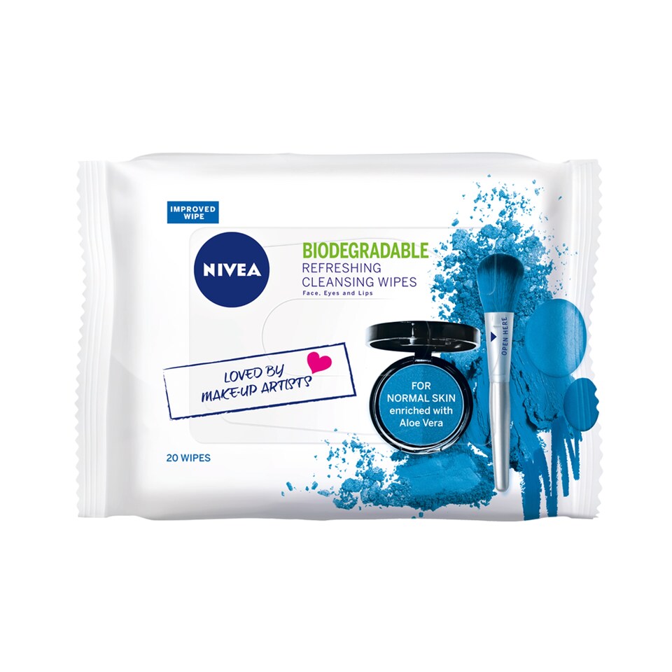 Nivea Biodegradable Refreshing Cleansing 20 Face Wipes