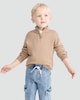 image 1 of F&F x Samantha Faiers Knitted Half Zip Jumper in Med Nude