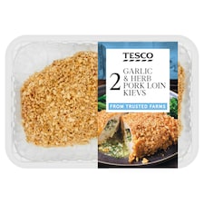 Tesco Garlic & Herb Pork Loin Kievs 412G