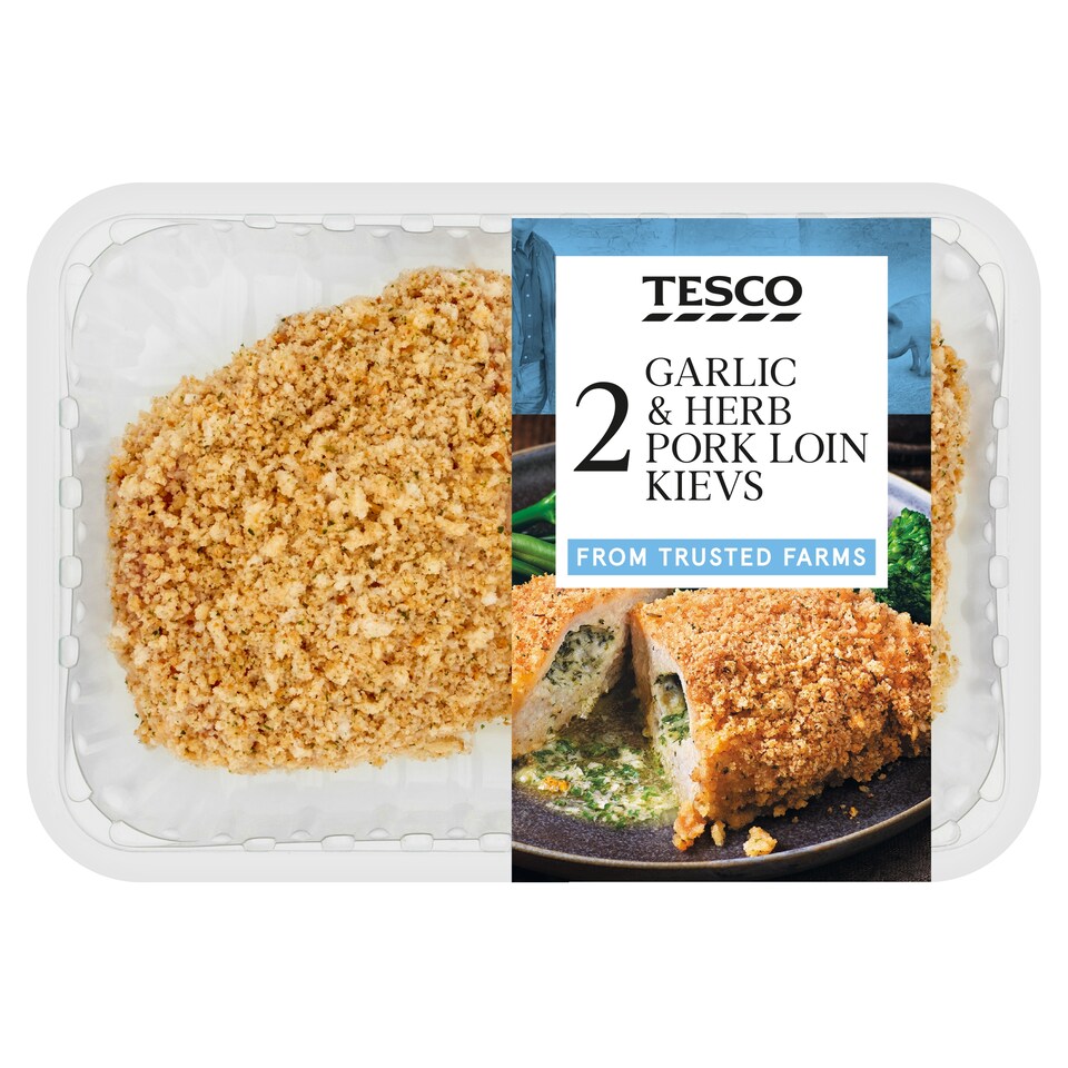Tesco Garlic & Herb Pork Loin Kievs 412G