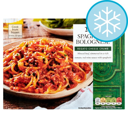 Tesco Spaghetti Bolognese With Cheese Crumbs 400G Tesco Groceries