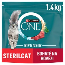 Purina ONE Bifensis Sterilised granule pro kočky hovězí 1,4kg