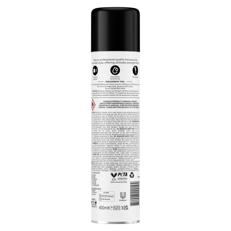 image 1 of Tresemme Freeze Hold Hair Spray 400Ml