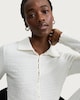 image 2 of F&F Crinkle Textured Button Up Long Sleeved Co-ord Shirt in Cream