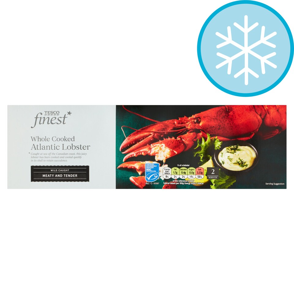 Tesco Finest Whole Cooked Atlantic Lobster 400G Tesco Groceries