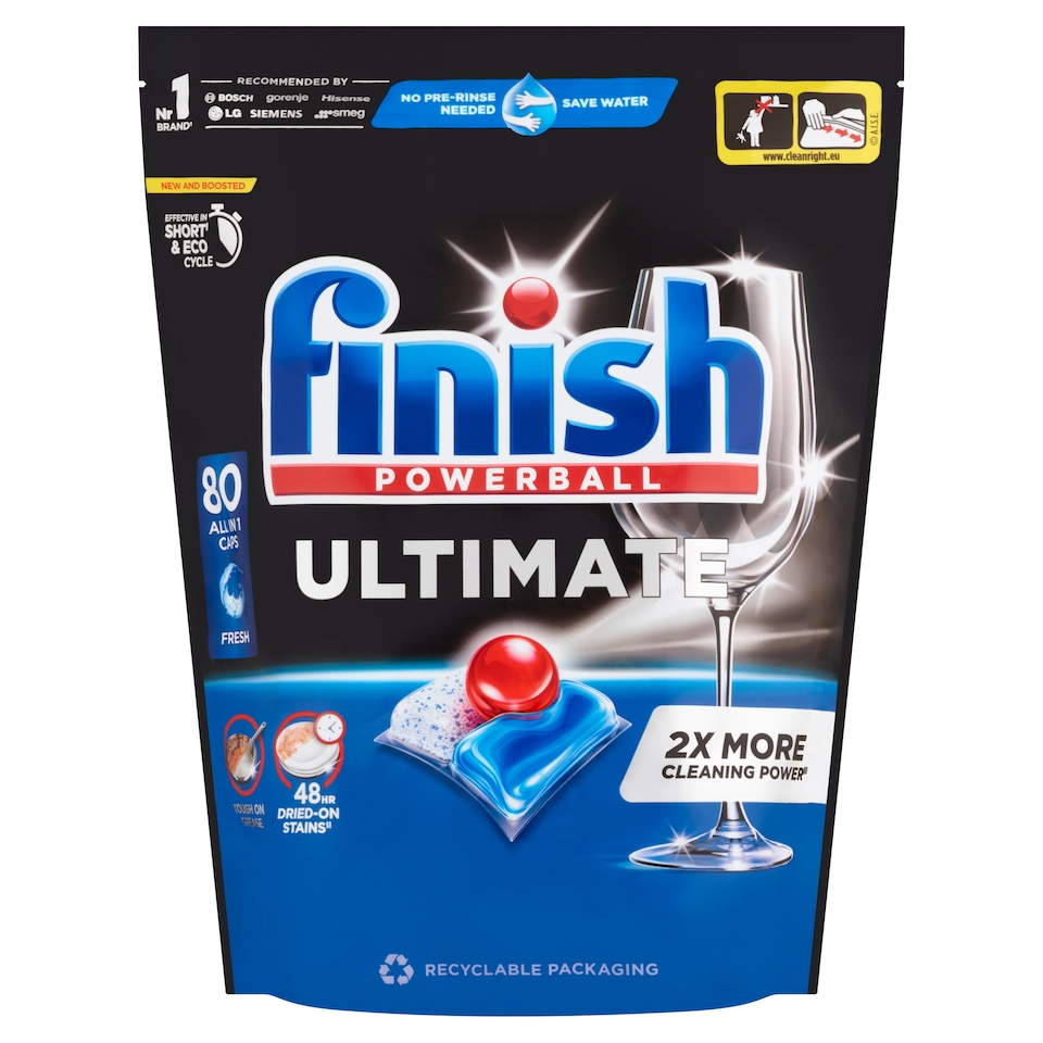 Finish Powerball Ultimate Fresh mosogatógép kapszula 80 db 1032 g  1. kép