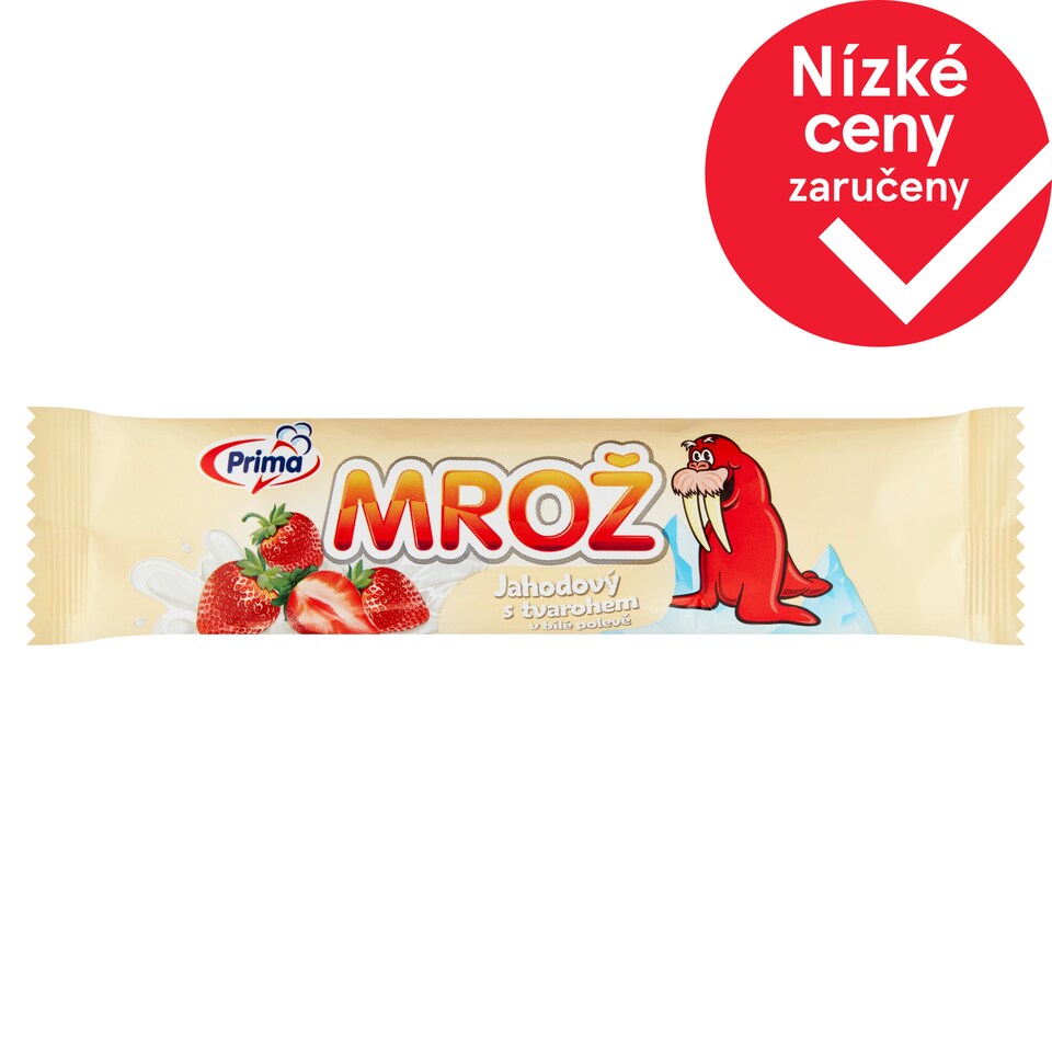 Prima Mrož Jahodový s tvarohem v bílé polevě 45ml