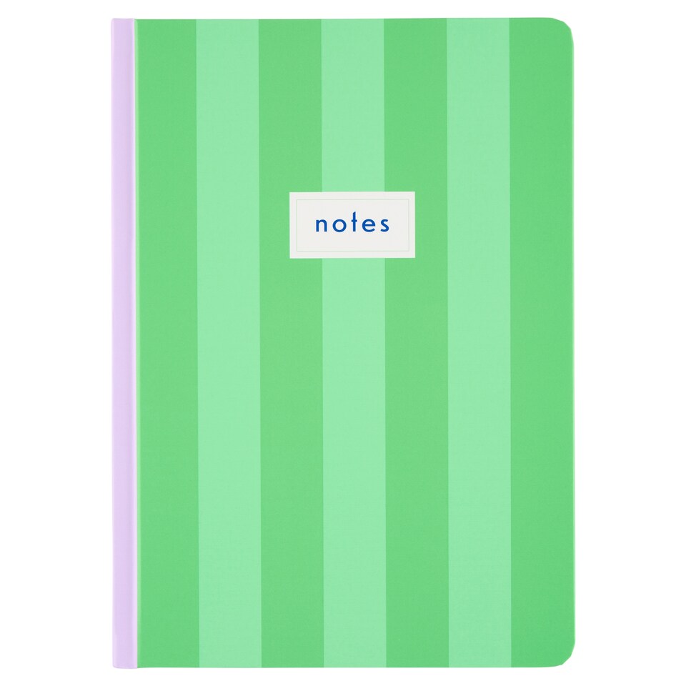 Tesco Block Fun Stripe Casebound A5 Notebook