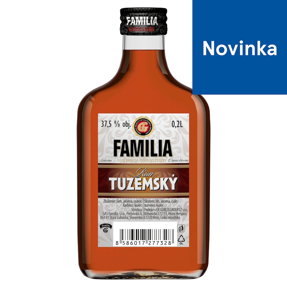 Gas Familia Domestic Rum 37.5% 0.2 L