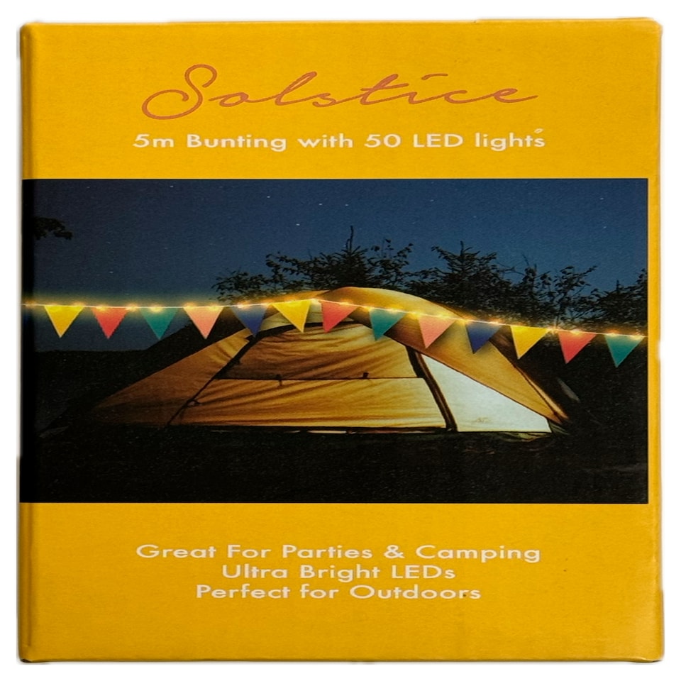 Solstice Light Up LED Tent Bunting 5m.