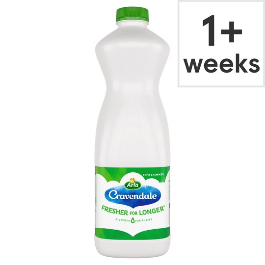 Cravendale Pure Filtered Semi Skimmed Milk 1L Tesco Groceries