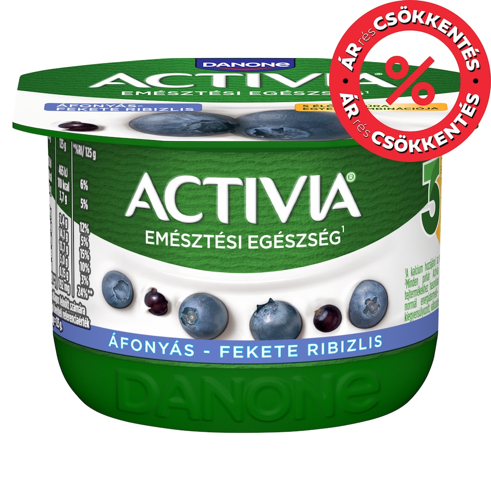 Danone Activia Blueberry-Blackcurrant Yoghurt with Live Culture 125 g