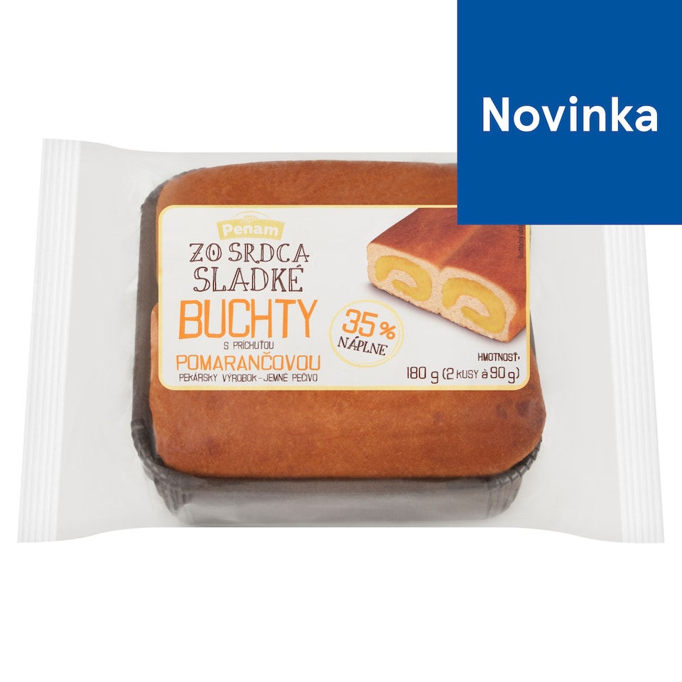 image 1 of Penam Zo srdca sladké Buchty s pomarančovou príchuťou 2 x 90 g (180 g)