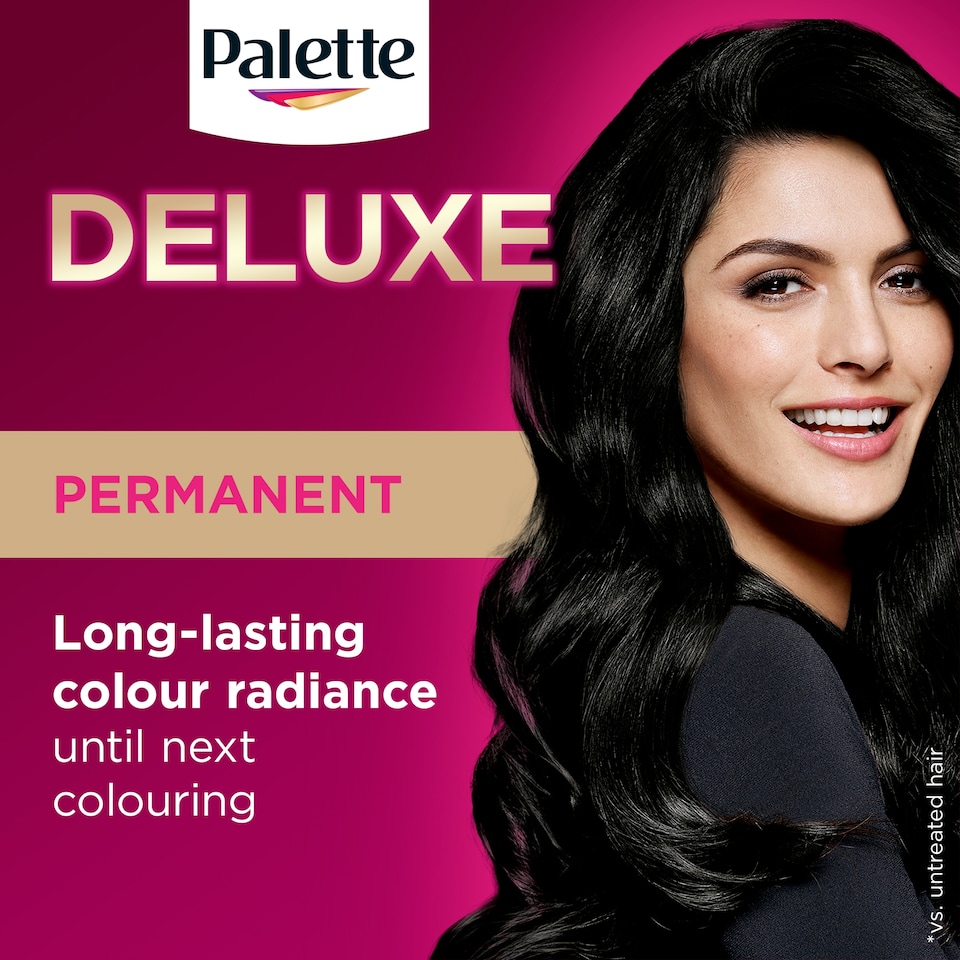 image 1 of Palette Deluxe 1-0 Deep Natural Black Oil Care permanent hair colour 