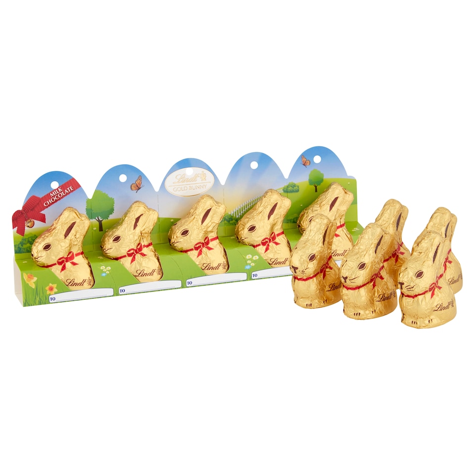image 1 of Lindt Gold Milk Chocolate Easter Bunny 5 X 10G