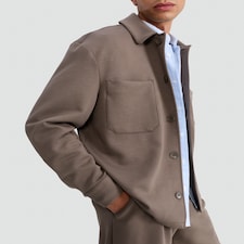 The F&F Edit Cupro Co-ord Shirt Jacket in Brown