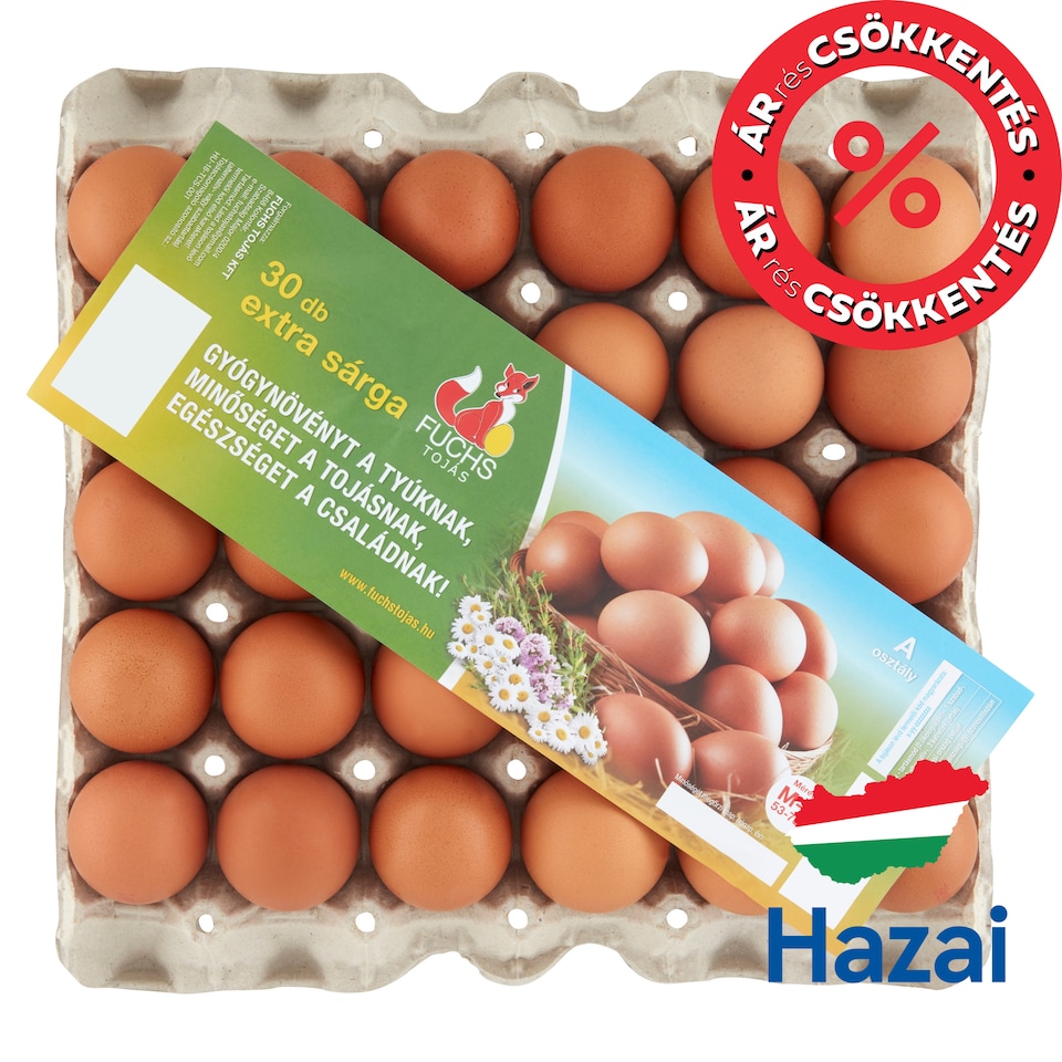 image 1 of Fuchs Extra Yellow Egg M-L 30 pcs