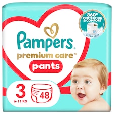 Pampers Premium Care plienkové nohavičky veľkosť 3, 48 plienok, 6kg-11kg