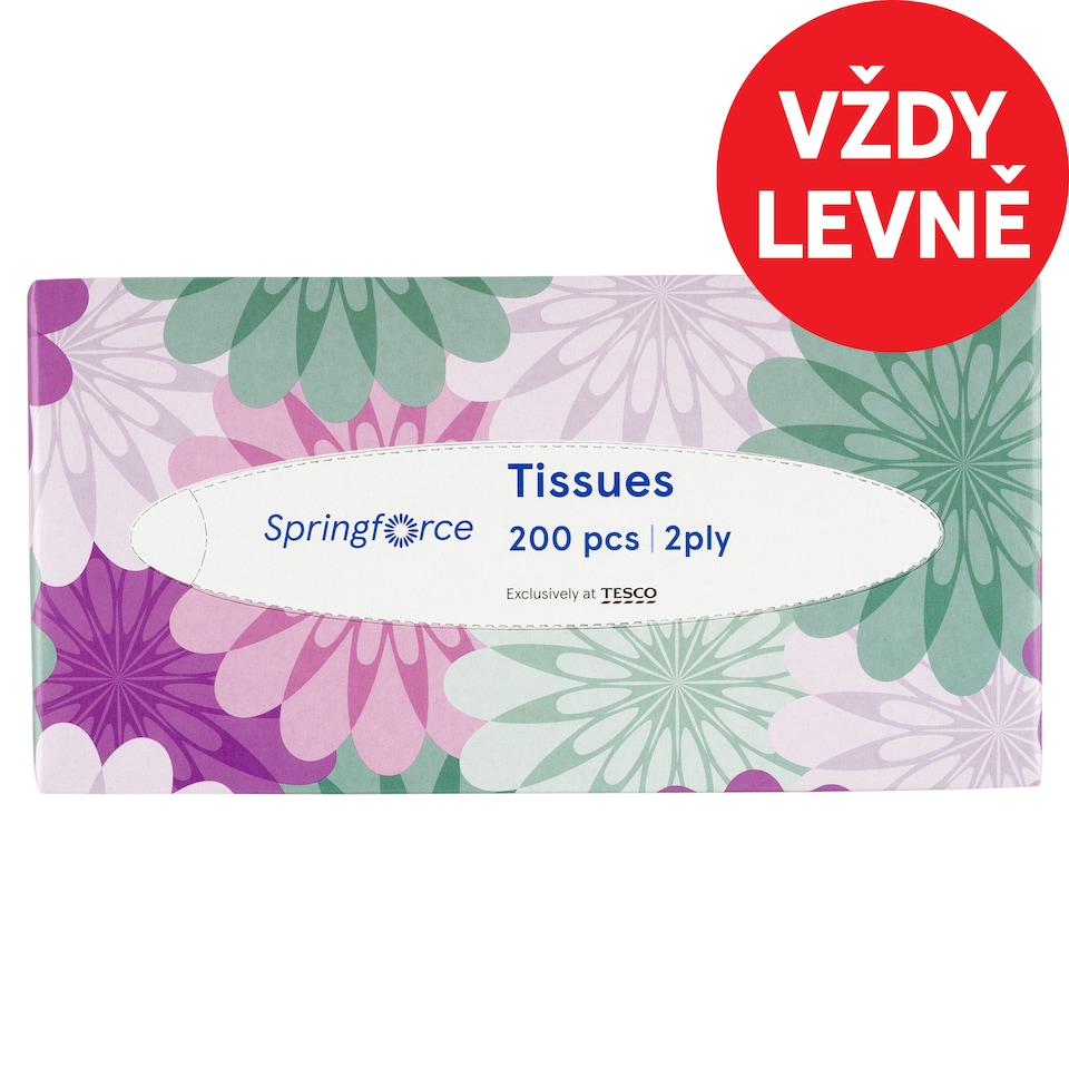 Obrázek 1 pro produkt Springforce Papírové kapesníky 2 vrstvy 200 ks