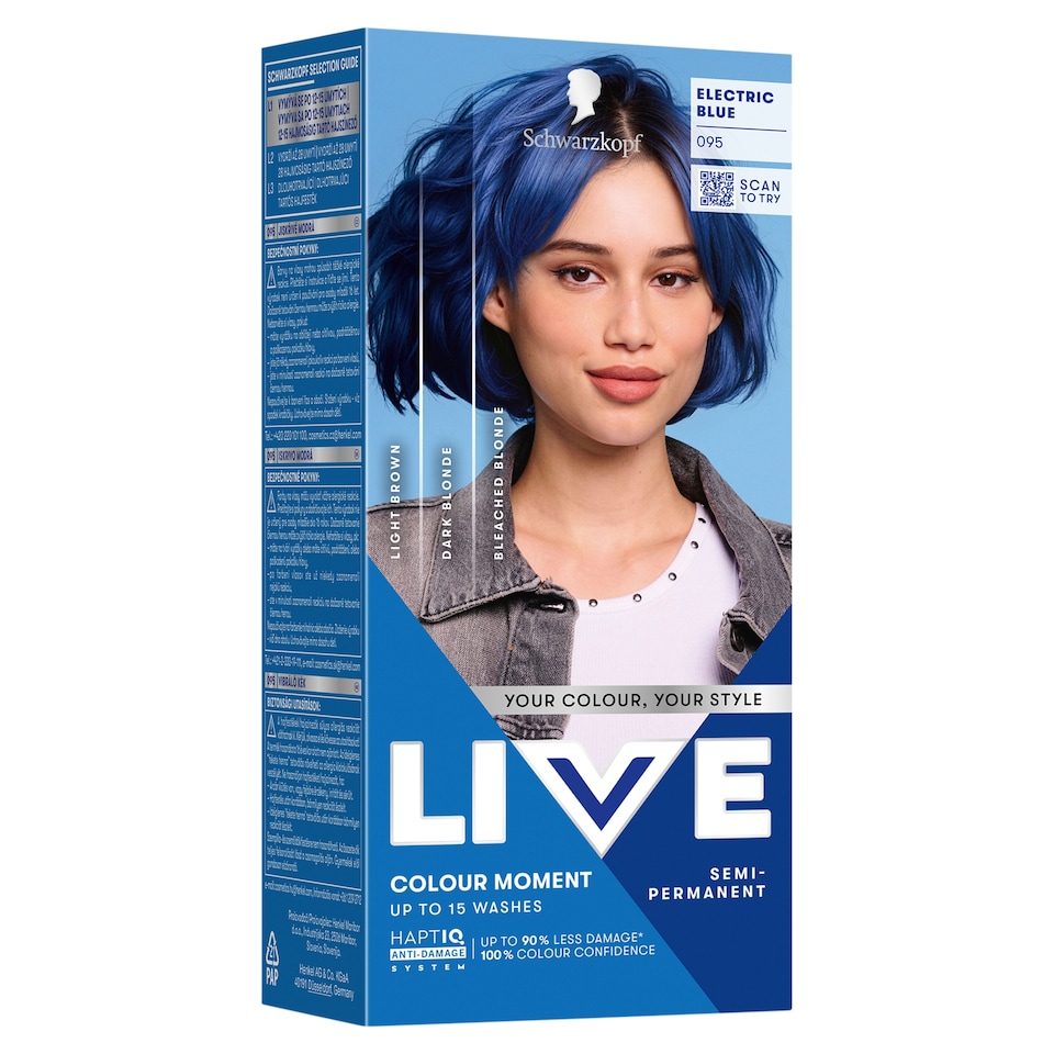 Schwarzkopf Live Colour Moment farba na vlasy 095 oceľovo modrá