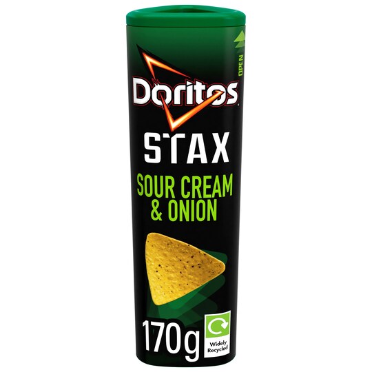 Doritos Stax Sour Cream & Onion Tortilla Chips 170G Tesco Groceries