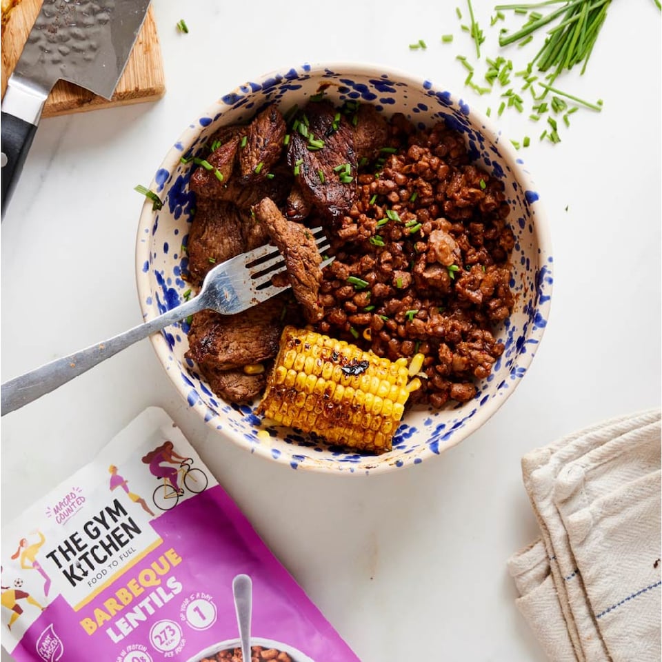 image 1 of The Gym Kitchen Barbeque Lentils 250g