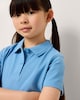 image 1 of F&F School Girls 3-Pack Pure Cotton Regular Fit Polo Shirts in Blue