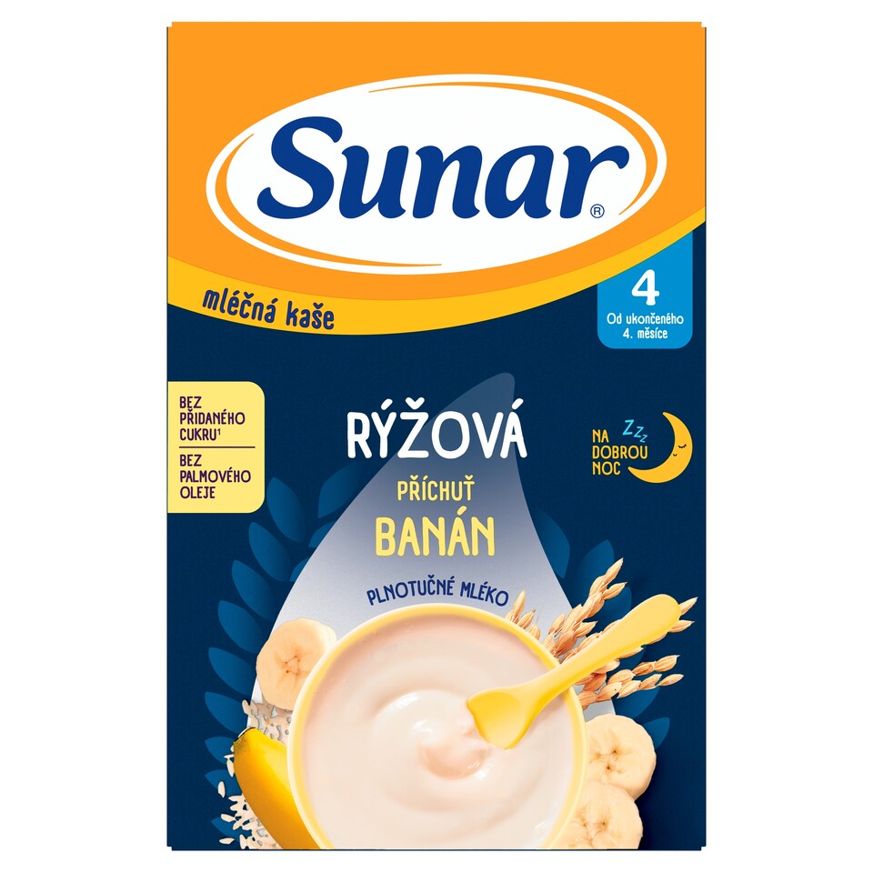 image 1 of Sunar Milk Porridge Rice Flavor Banana for Good Night 210 g