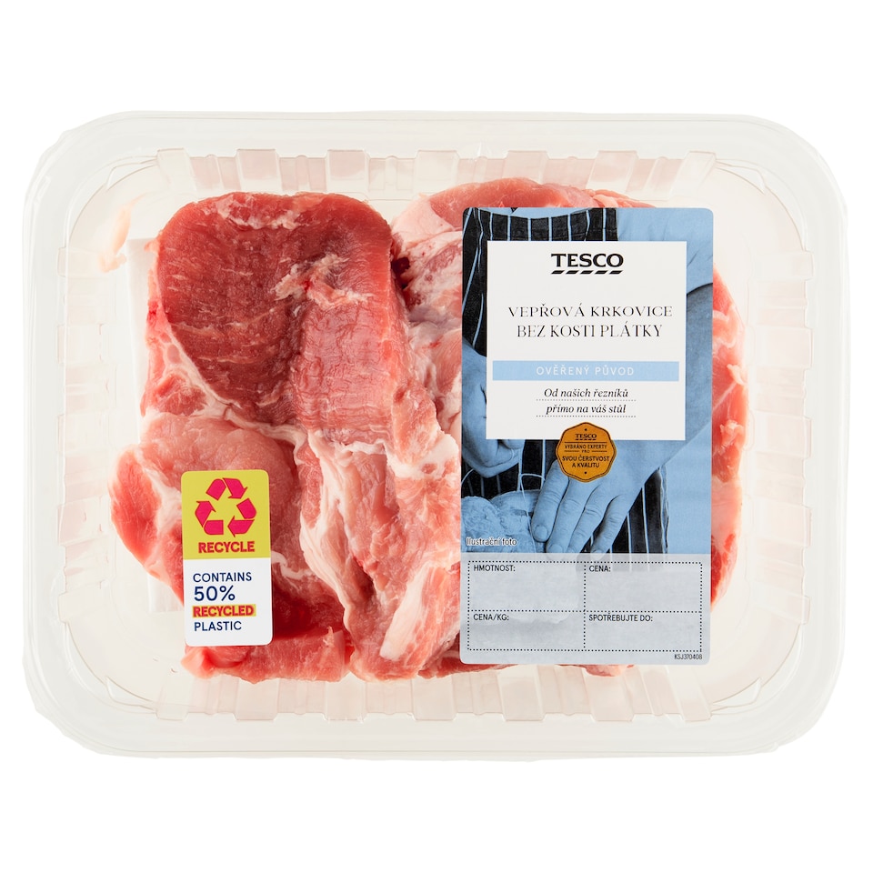 Tesco Vepřová krkovice bez kosti plátky 0,400kg