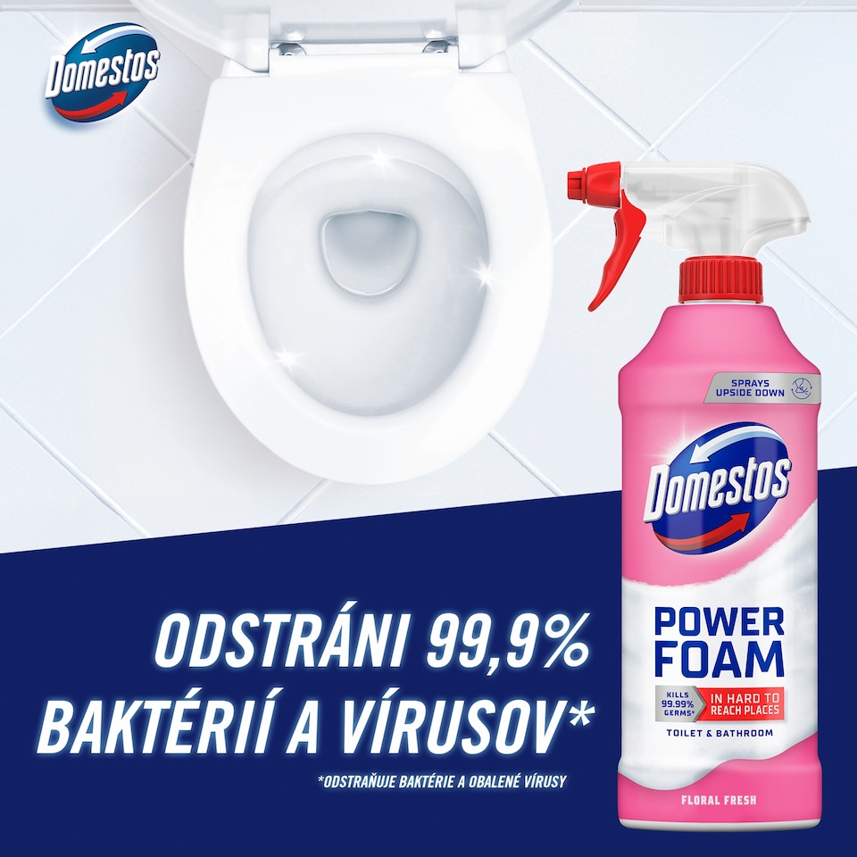 obrázok 1 z Domestos Power Foam čistič toalety Floral Fresh 435 ml