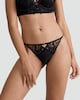 image 1 of F&F Floral Lace Detail Tanga Knicker in Black