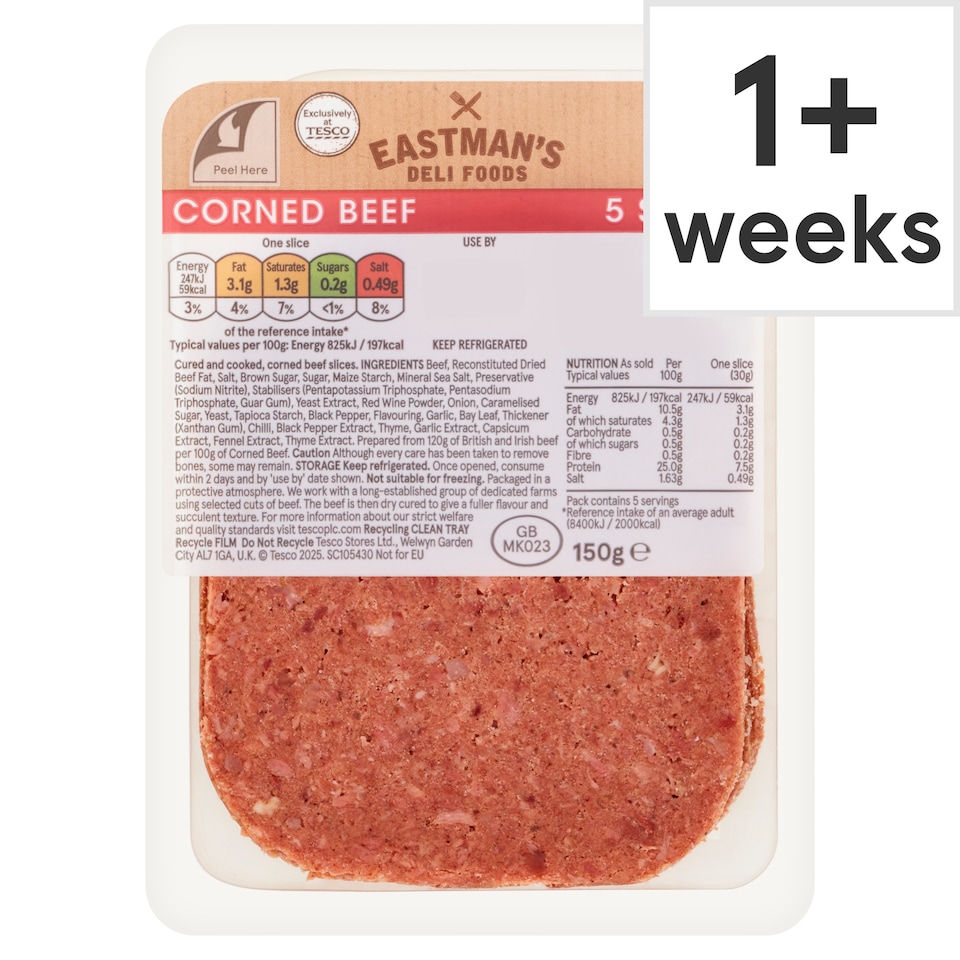 Eastmans Corned Beef Slices 150g