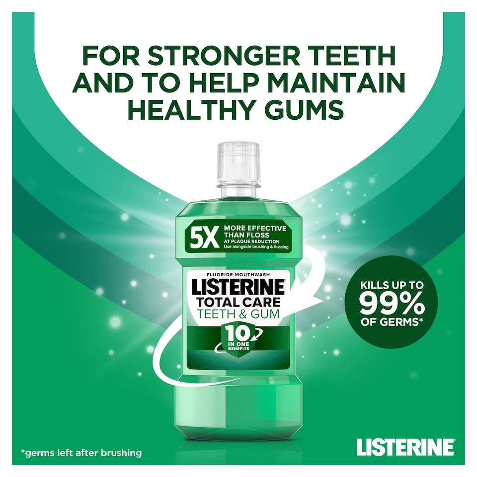 image 1 of Listerine Total Care Teeth & Gum Fluoride Mouthwash Fresh Mint 1 Litre