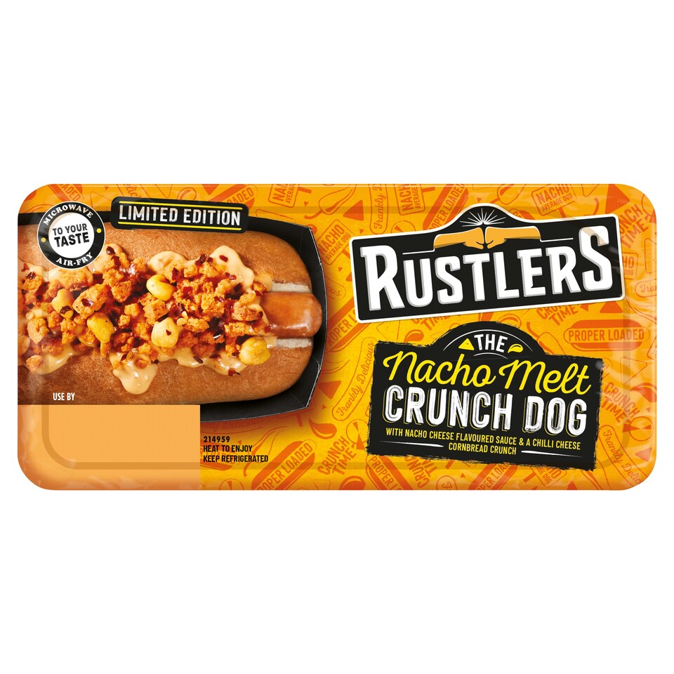 Rustlers The Nacho Melt Crunch Dog 149g
