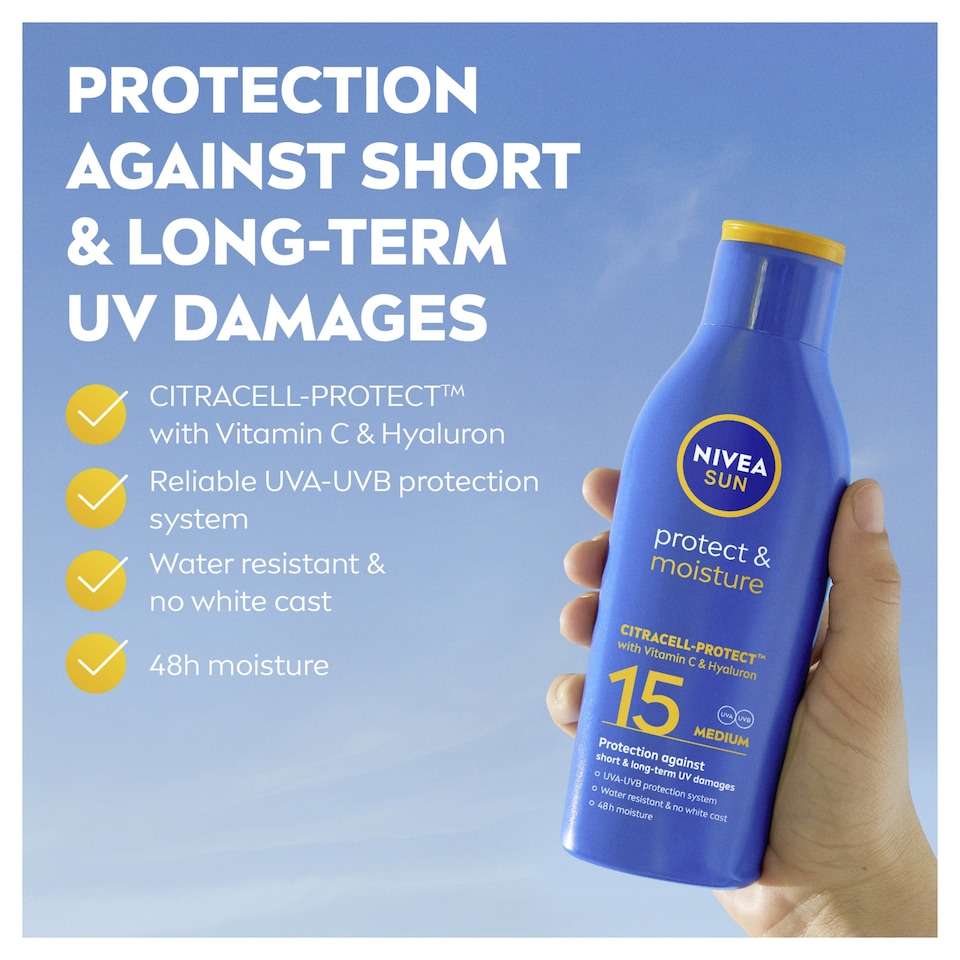 image 1 of NIVEA SUN Protect & Moisture Sun Lotion SPF15 200ml