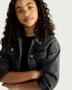 image 1 of F&F Girls Pure Cotton Denim Jacket in Black