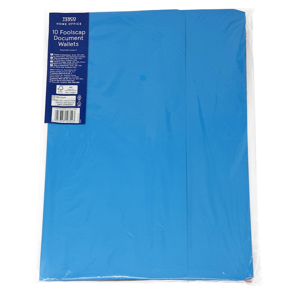 Tesco Card Document Folder 10 Pack