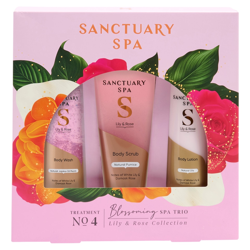 image 1 of Sanctuary Spa Lily & Rose Blossoming Spa Trio Gift Set