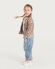 image 2 of F&F Girls Leopard Print Bow Cardigan in Brown